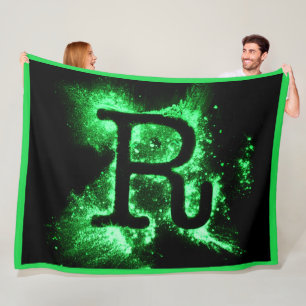 COUVERTURE POLAIRE LETTRE R MAJUSCULE VERTE