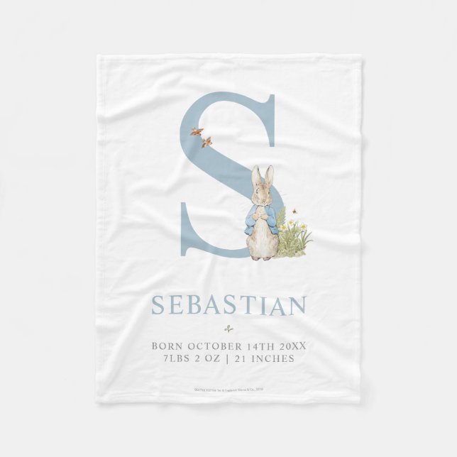 Couverture Polaire Lettre S personnalisée par | de lapin de Peter (Devant)