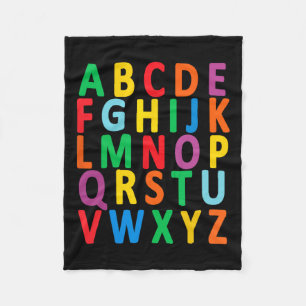 Couverture Polaire Lettres majuscules Alphabet Apprendre Abc Garçon F