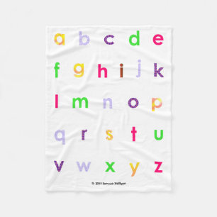 Couverture Polaire Lettres minuscules d'alphabet
