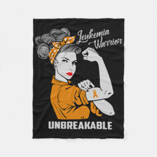 Couverture Polaire Leucémie Guerrier Incassable Conscience Cadeau Com
