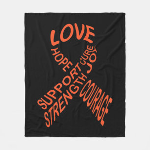 Couverture Polaire Leucémie Lutter contre le cancer Ruban 2