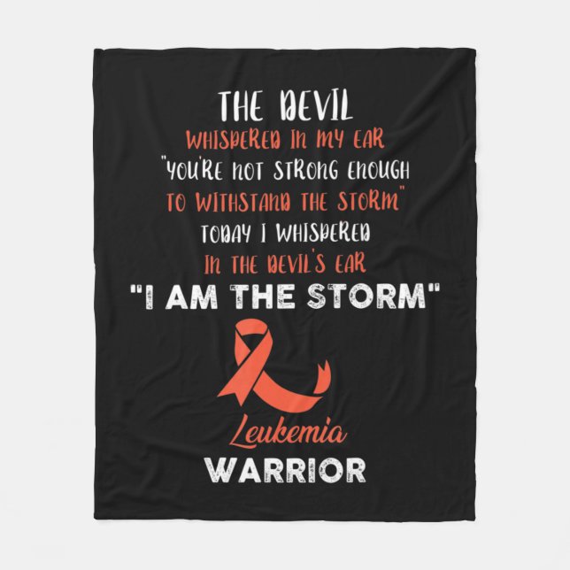 Couverture Polaire Leucémie Lutter contre le cancer Ruban 4 (Devant)