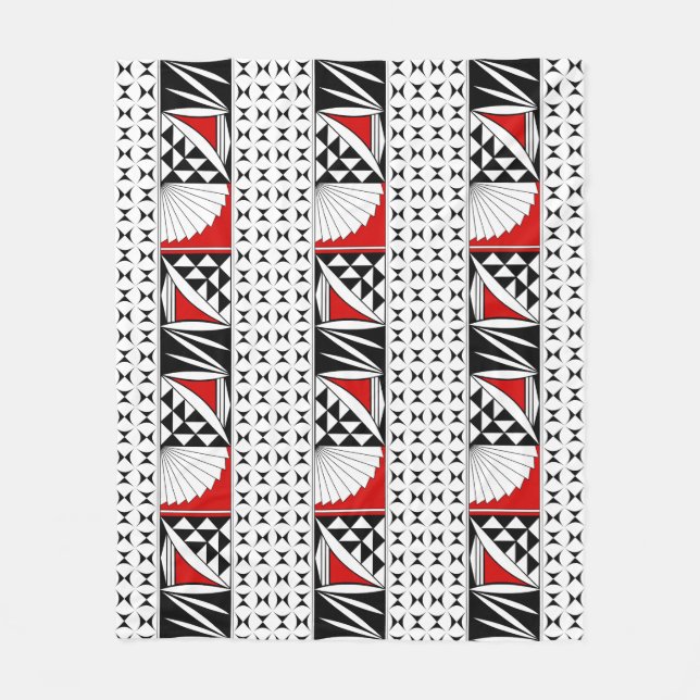 Couverture Polaire Levée de soleil amérindienne du sud-ouest en rouge (Devant)