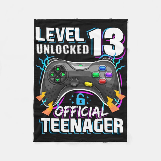Couverture Polaire Level 13 Unlocked Official Teenager Video Game 13t (Devant)