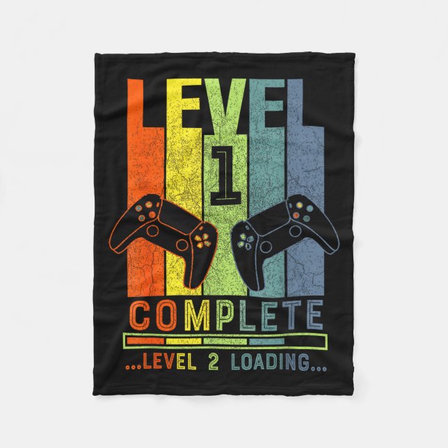 Couverture Polaire Level 1 Complete Gamer Gift 1 Years Wedding Annive (Devant)