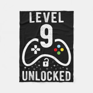 Couverture Polaire Level 9 Unlocked Video Game 9th Birthday Gift 