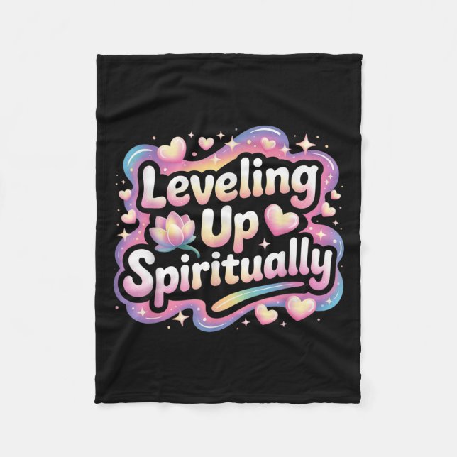 Couverture Polaire Leveling Up Sritually Mindfulness Meditation  (Devant)