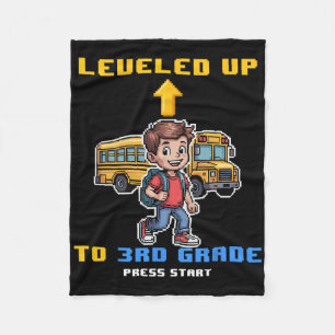 Couverture Polaire Levelup 3e Grade Ck À l'école Amusant Gamer Garçon
