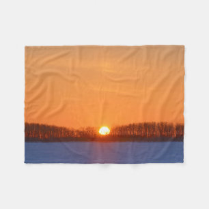 Couverture Polaire Lever de soleil sur la prairie Manitoba, Canada