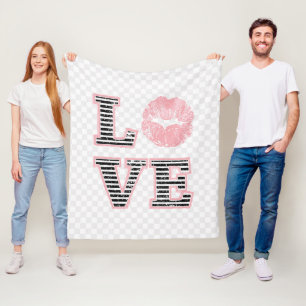 Couverture Polaire Lèvres d'amour