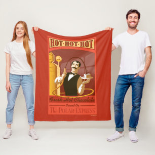 Couverture Polaire L'Express polaire Chocolat chaud Vintage Art