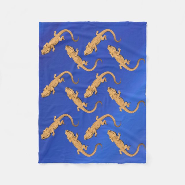 Couverture Polaire Lézard de Dragon à poitrine Blanket (Devant)