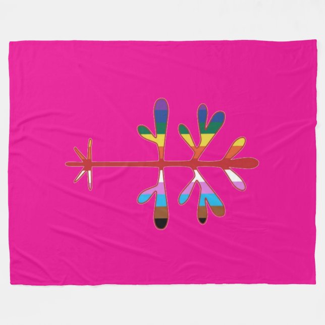 Couverture Polaire Lg Fleece Blanket avec Sapling de la Rock Pride de (Devant (Horizontal))