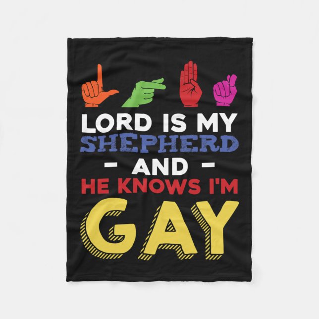 Couverture Polaire Lgbt Gay pride Mois Sensibilisation Asl Langue Des (Devant)