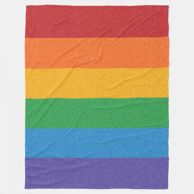 Couverture Polaire LGBTQ Arc-en-ciel couleur Arrière - plan du drapea (Devant)