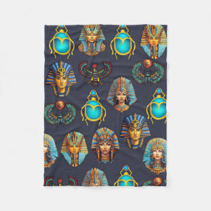 Couverture Polaire L'héritage de Pharaon : Motifs égyptiens antiques