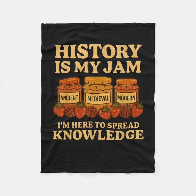 Couverture Polaire L'Histoire Est Mon Jam Drôle Enseignant Retour À L (Devant)