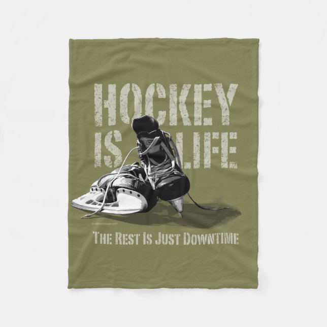Couverture Polaire L'hockey est la vie (Devant)