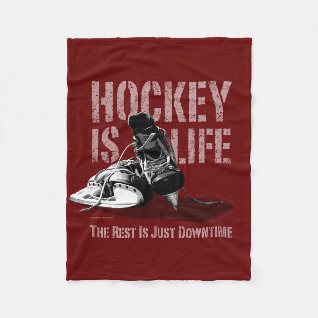 Couverture Polaire L'hockey est la vie (Devant)