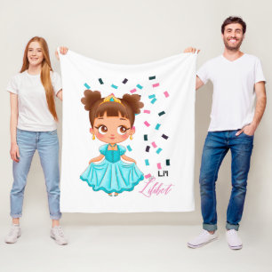 Couverture Polaire Li L Princess LILILIBET Turquoise Joli cadeau fill
