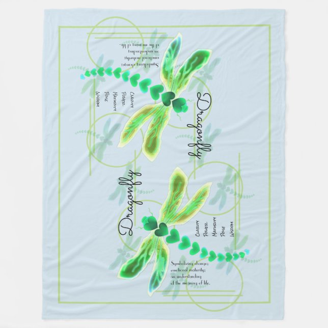 Couverture Polaire libellule | Bleu clair (Devant)