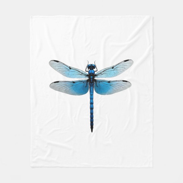 Couverture Polaire Libellule bleue - Ento amateur d'insectes faune (Devant)