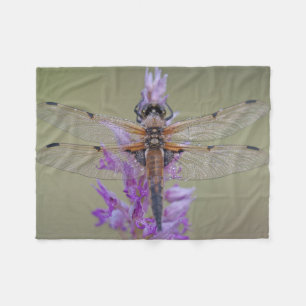 Couverture Polaire Libellule sur la fleur