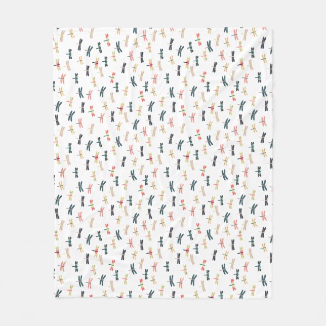 Couverture Polaire Libellules par des copies d'origami (Devant)