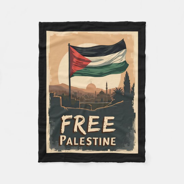 Couverture Polaire Libérez le drapeau palestinien de la Palestine ave (Devant)