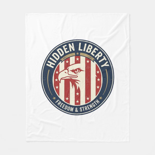 Couverture Polaire Liberté Cachée Patriotique Illusion Optique Patrio (Devant)