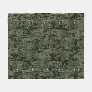 Couverture Polaire Libra Zodiac Connexion verte olive camo numérique