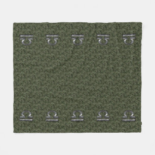 Couverture Polaire Libra Zodiac Connexion verte olive camo numérique