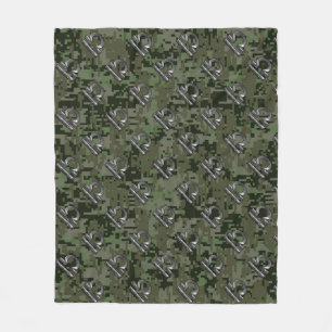 Couverture Polaire Libra Zodiac Connexion verte olive camo numérique