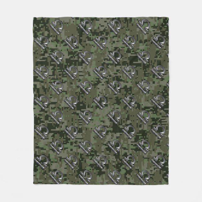 Couverture Polaire Libra Zodiac Connexion verte olive camo numérique (Devant)
