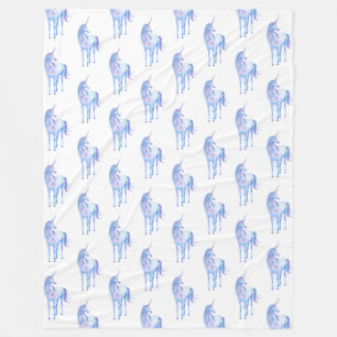 Couverture Polaire licorne blanche