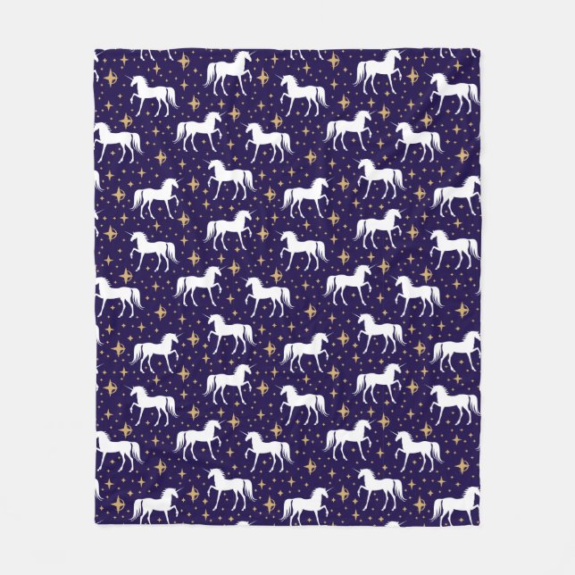 Couverture Polaire Licorne Magique (Devant)
