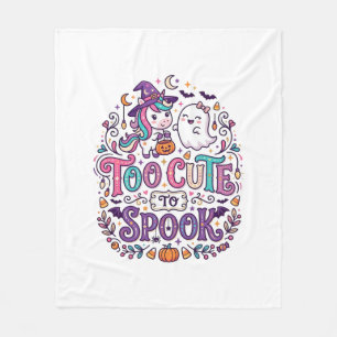 Couverture Polaire Licorne trop mignonne pour effrayer l'art coloré d