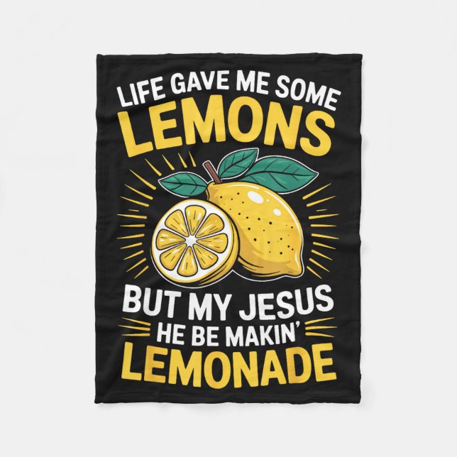 Couverture Polaire Life Gave Me Some Lemons But My Jesus  (Devant)