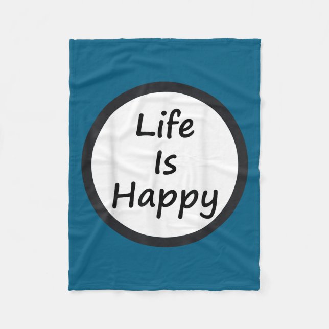 Couverture Polaire Life Is Happy Shirt  (Devant)