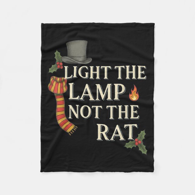 Couverture Polaire Light The Lamp Not The Rat Christmas Funny Novelty (Devant)
