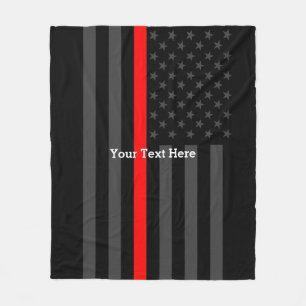 Couverture Polaire Ligne rouge mince classique drapeau noir
