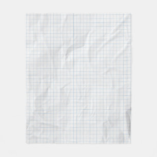 Couverture Polaire Lignes bleues en papier recadré blanc