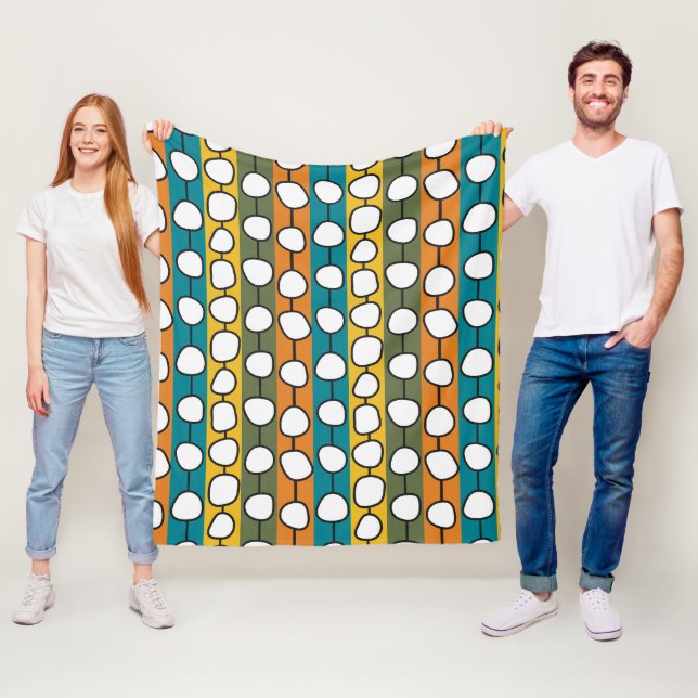 Couverture Polaire Lignes colorées MCM (En situation)