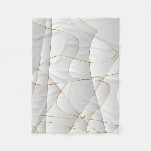 Couverture Polaire Lignes d'or géométriques