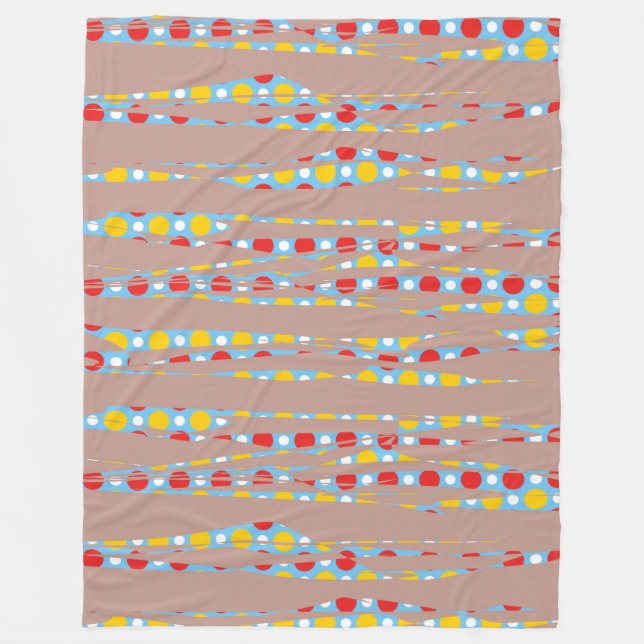 Couverture Polaire Lignes horizontales graphiques et abstraites (Devant)