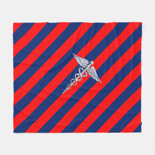 Couverture Polaire Ligue Médicale de symbole de caducée élégant