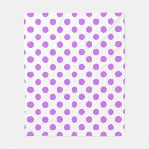 Couverture Polaire Lilac et pois blancs