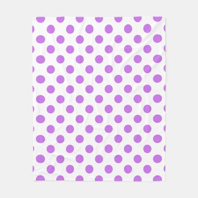 Couverture Polaire Lilac et pois blancs (Devant)