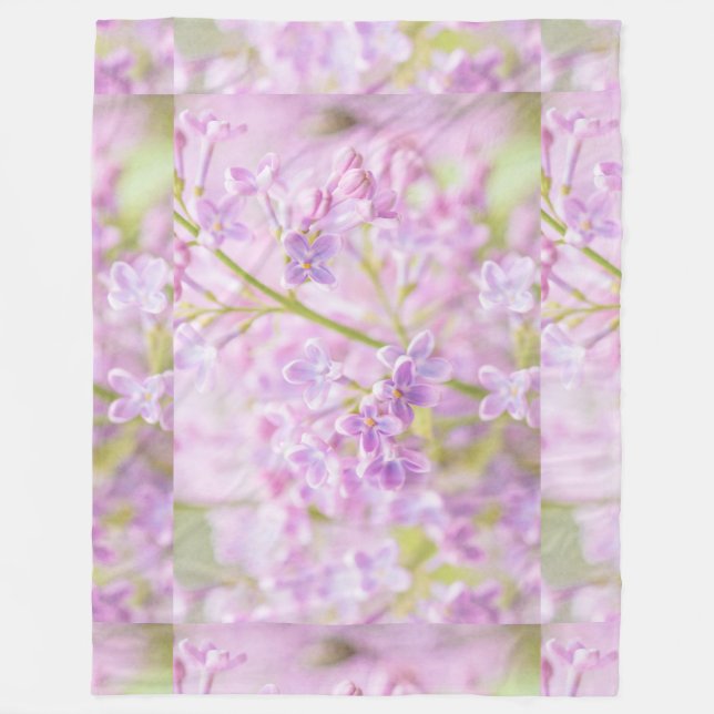 Couverture Polaire Lilac Fleurs Mist (Devant)